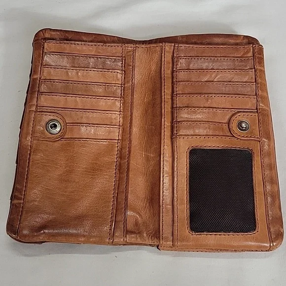 Vilenca Holland for Anthropologie Brown Woven Leather Clutch Wallet - Picture 8 of 10